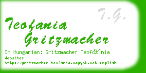 teofania gritzmacher business card